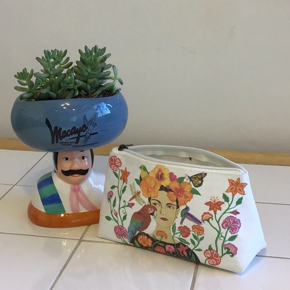 Handbags - ‘Colorful Lady & Parrot’ Case/Pouch